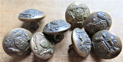 8 x Vintage SADF Coat of Arms Buttons - 1 Bid
