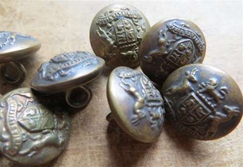 8 x Vintage SADF Coat of Arms Buttons - 1 Bid