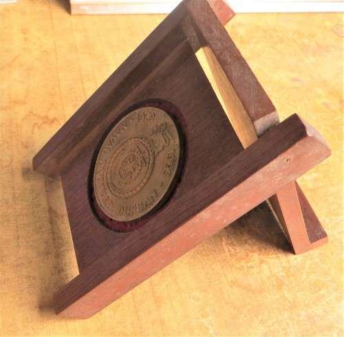 Large Natal Naval Dockyard Medallion 50mm mounted in wood Box