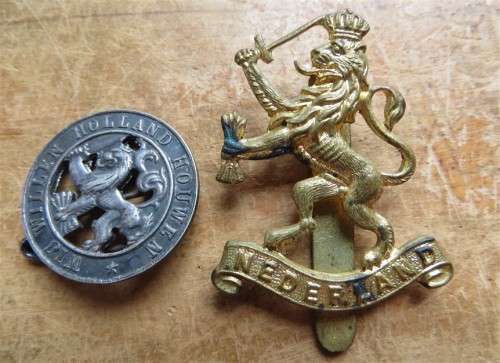 Dutch Rampant Lion WW2 Prinses Irene brigade Cap Badge + pin badge