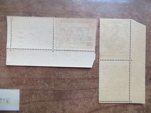 2 x Cambodia Overprint Stamps - VFine Mint