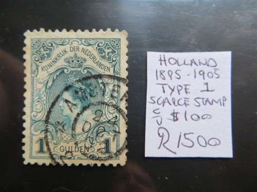 1895 -1905 Holland Type 1 **SCARCE** Cat. Value R1500.00