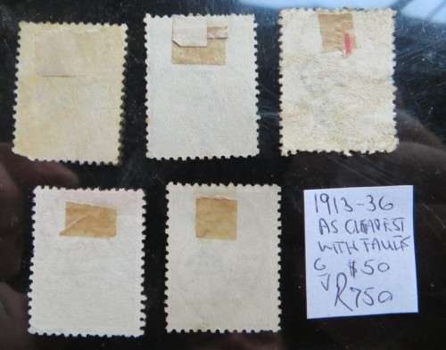 1913-36 Australia Lot - Lowest Value with Faults  R750,00