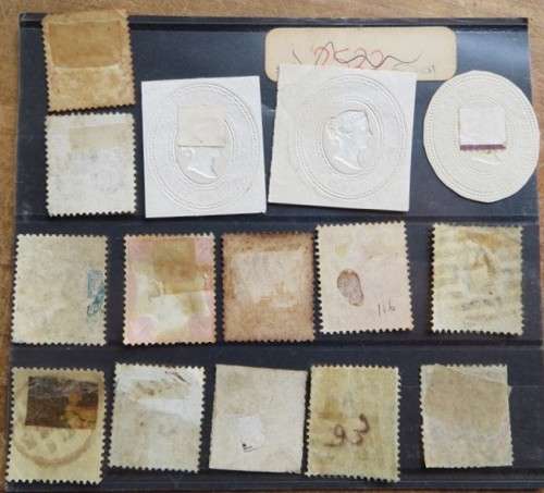 India Victorian Postage Stamps on Card - 1 Bid for All