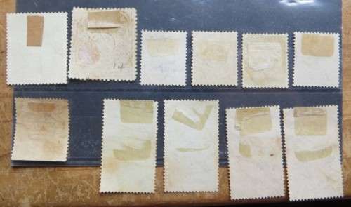 Early India Postage Stamps on Card - 1 Bid for All