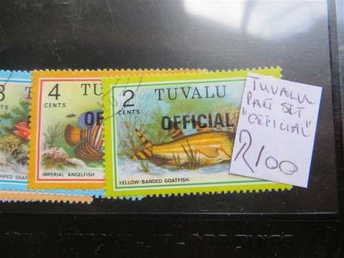 2 X TUVALU Part Sets Stamps on Card - 1 Bid for All