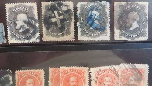 Early Brazil Stamp Lot - High Value