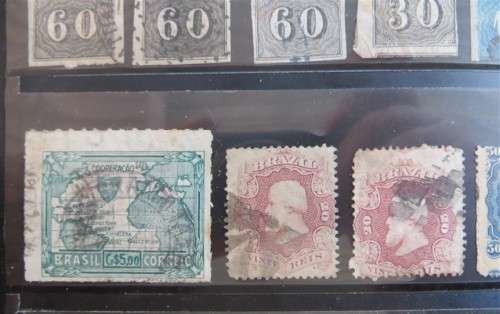 Early Brazil Stamp Lot - High Value