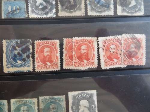 Early Brazil Stamp Lot - High Value