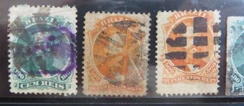Early Brazil Stamp Lot - High Value
