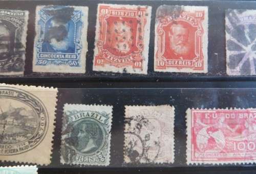 Early Brazil Stamp Lot - High Value
