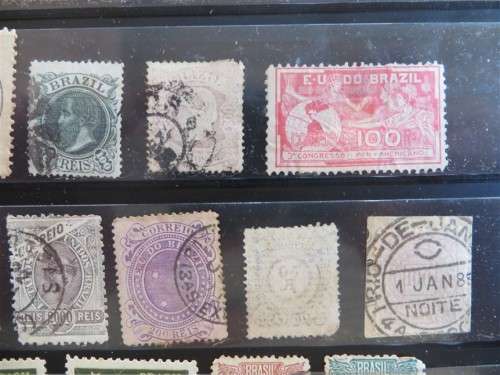 Early Brazil Stamp Lot - High Value