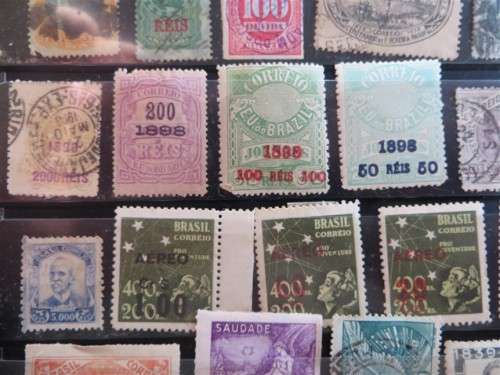 Early Brazil Stamp Lot - High Value