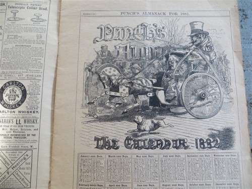 1882 Punch Almanak - 24 Pages Scarce item