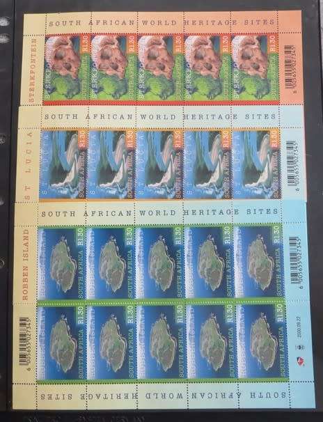 World Heritage Sites Set - 3 x Sheets UMM - Robben Island Mandela