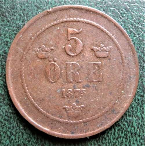 1875 Sweden - 5 Ore