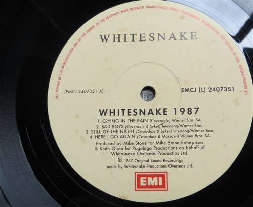 Whitesnake Vintage Vinyl LP - Very Good Condition