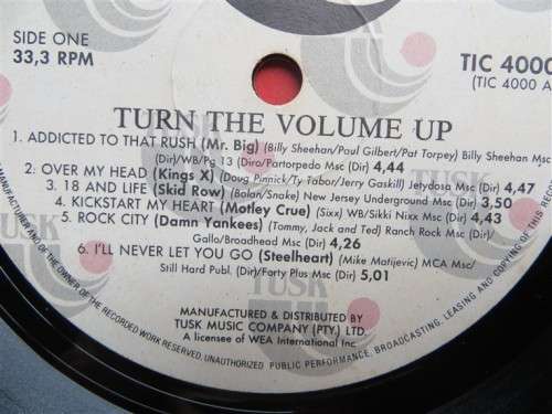Turn the Volume UP Vinyl LP Skid Row , Motley Crue