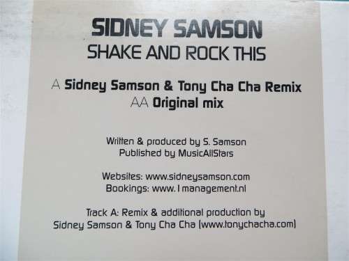 Sidney Samson Shake & Rock This  - Techno House DJ Dance LP