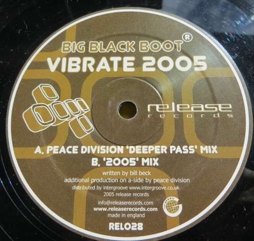 Big Black Boot vibrate 2005 Peace Division - Techno House Trance DJ Dance LP