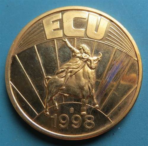 1998 Europa Medallion with blue enamelling Larger than Crown size
