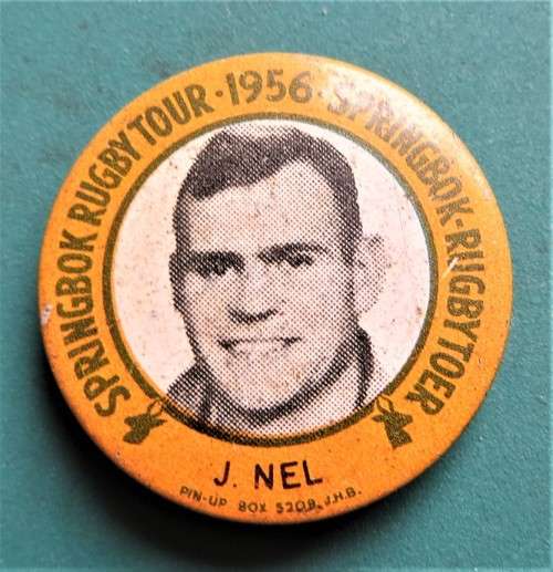 1956 Springbok Rugby Tour Badge - J.Nel