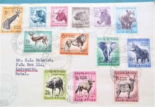 14 OCT 1954 National Parks of the Union of SA First Day Cover
