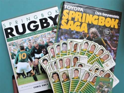 Springbok Collector Trading Cards Sports Cards Set + 2 x Hardcover Books