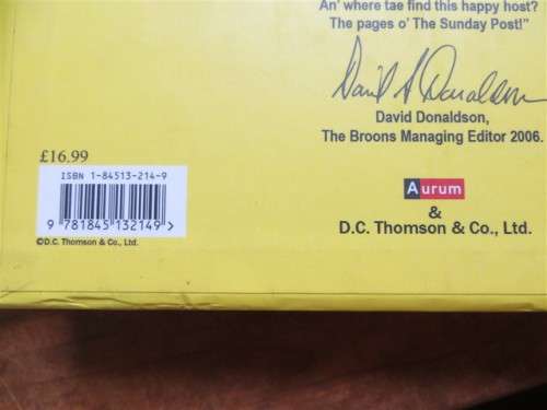 `The Broons`Hardcover + Dustcover Collectors Copy Edition Scottish Comic Strip Annual
