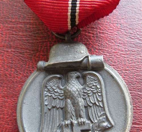 German WW2  `WINTERSCHLACHT IM OSTEN 1941/1942` Medal - Makers mark `5`Hermann Wernstein from Jena-L