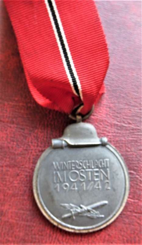 German WW2  `WINTERSCHLACHT IM OSTEN 1941/1942` Medal - Makers mark `5`Hermann Wernstein from Jena-L