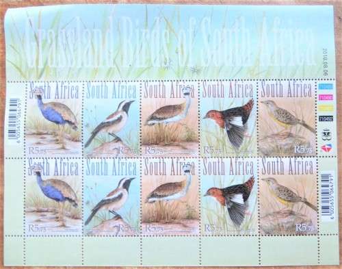 Grassland Birds of South Africa Sheet UMM