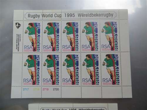 2 x 1995 Rugby World Cups sheets Set UMM - Bid per set of 2 sheets