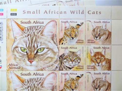 Small African Wild Cats sheet UMM - Bid per sheet