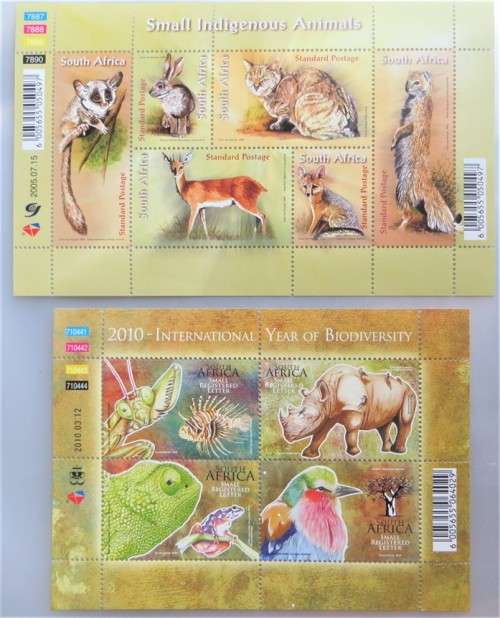2 x UMM minisheets - Small Indigenous Animals + Biodiversity - 1 Bid for both