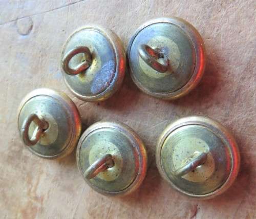 5 x Royal British Navy Buttons -  1 Bid for all