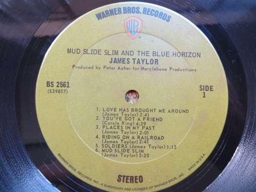 James Taylor - Mud Slide Slim And The Blue Horizon  Vintage Vinyl LP record