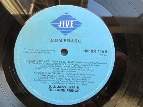 Jazzy Jeff & The Fresh Prince Vintage Vinyl LP record - Damaged Cover see Pics