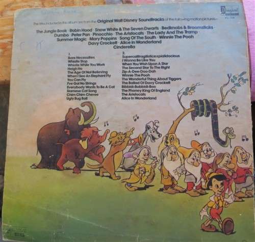 The Greatest Hits of Walt Disney Vintage Vinyl LP record - Scratched