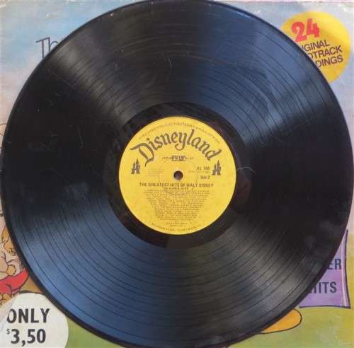 The Greatest Hits of Walt Disney Vintage Vinyl LP record - Scratched