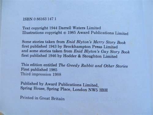 Enid Blyton Collection of 3 Books - 1 Bid