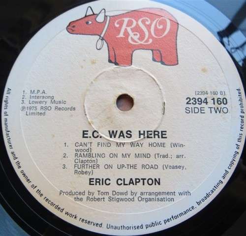 Vintage Vinyl LP - Eric Clapton Was Here - Eric Clapton in Concert