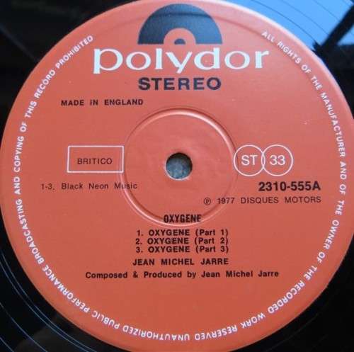 Vintage Vinyl LP - Jean Michele Jarre - Oxygen