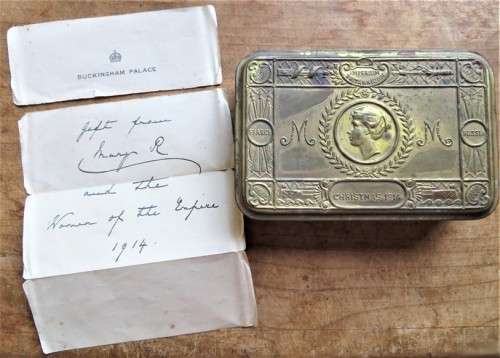 1914 WW1 Princess Mary Christmas tin + Original Letter