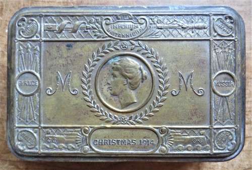 1914 WW1 Princess Mary Christmas tin + Original Letter