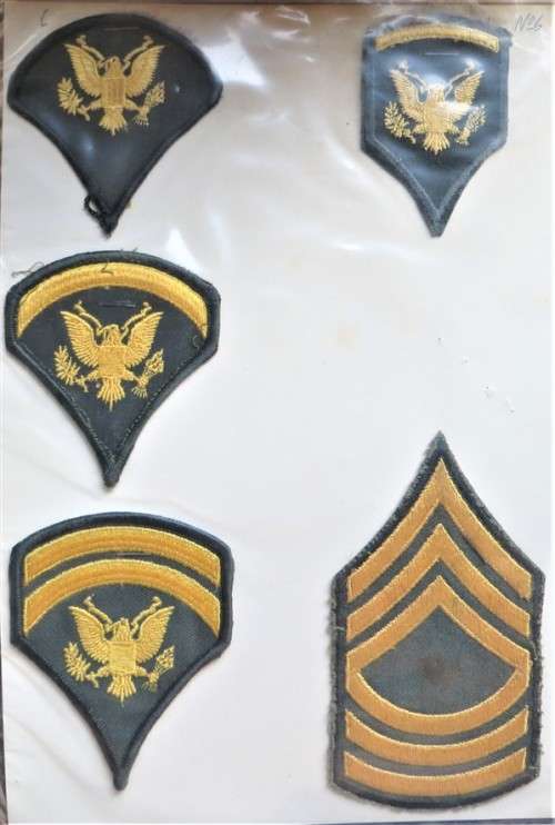 U.S.A Military Rank Insignia Patches - 1 Bid for All