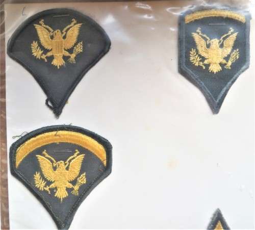 U.S.A Military Rank Insignia Patches - 1 Bid for All
