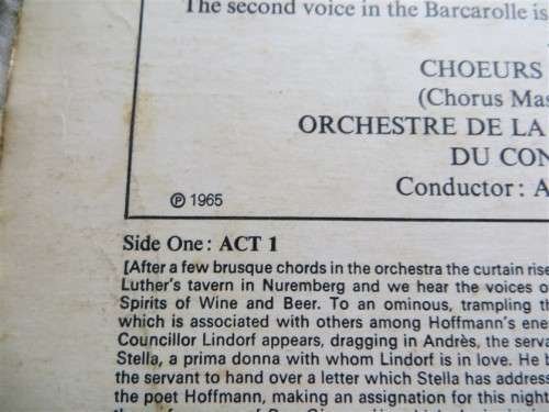 The Tales of Hoffman Offenbach - Vintage LP Vinyl Album