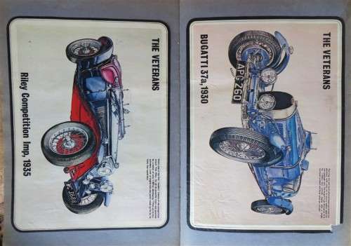Collection of Vintage Car Cards in scrapbook - see pics 1 bid for all