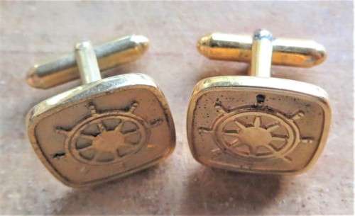 Vintage Cuff Ling pair - Ship/Naval